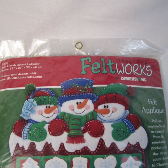 Dimensions Feltworks Snow Friends Advent Calendar Kit #8118 - NEW (Other) - Picture 2 of 8